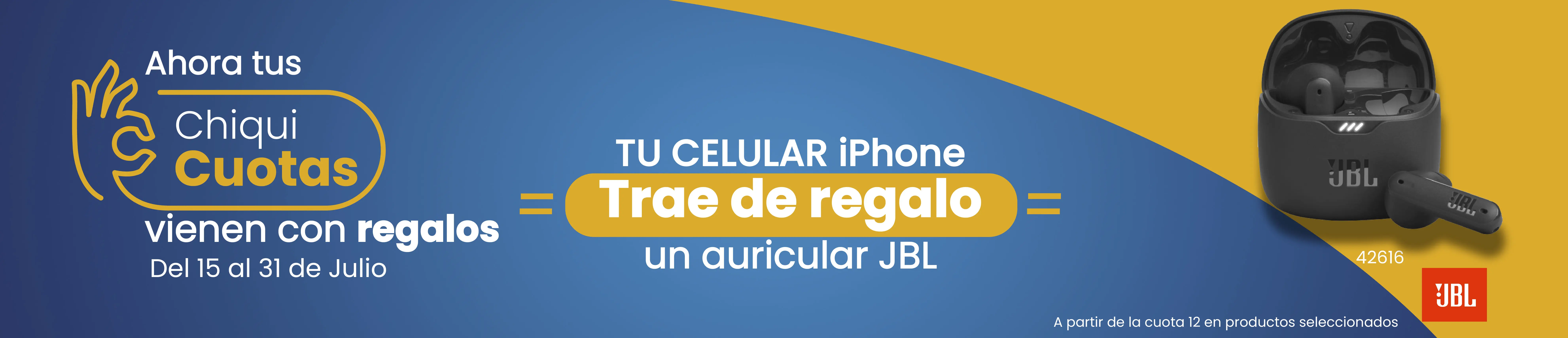 Iphone chiquicuotas + auricular JBL