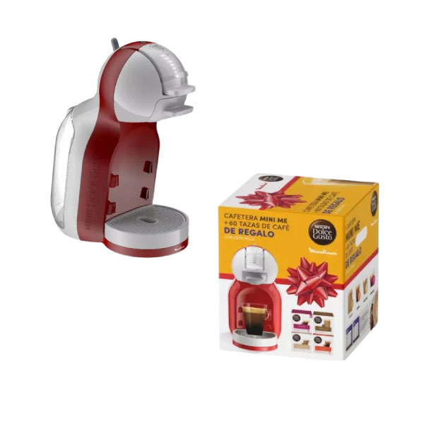 Cafetera Moulinex Dolce Gusto Mini Me Roja + 60 Capsulas